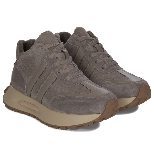 T.Sokolski Leather Women's Taupe Sneakers