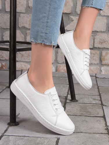 T.Sokolski Women's White Flat Shoes