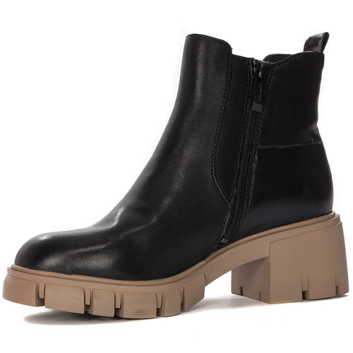 Tamaris Black Comb Leather Boots