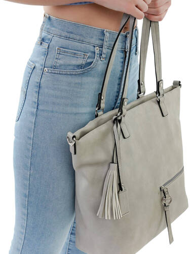 Tamaris Women's Light Grey Shopper Bag