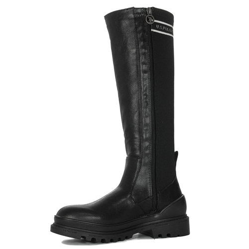 U.S.Polo Assn. Black women's boots with a flexible uppers to the knees