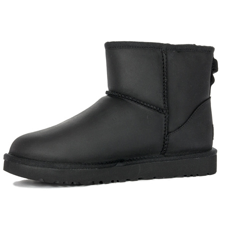 UGG 1016558 BLK Classic Mini Leather Black Boots