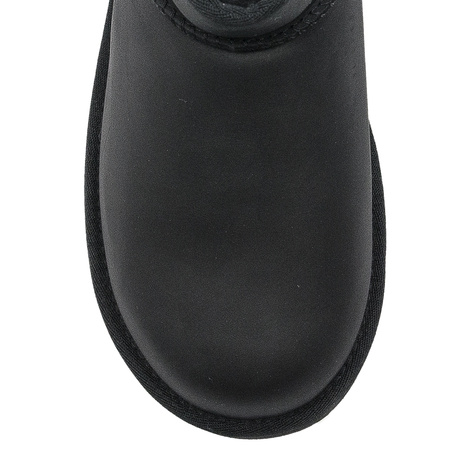 UGG 1016558 BLK Classic Mini Leather Black Boots