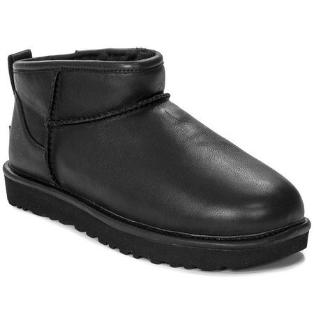 UGG 1117534 CLASSIC ULTRA MINI Black Czarne Boots