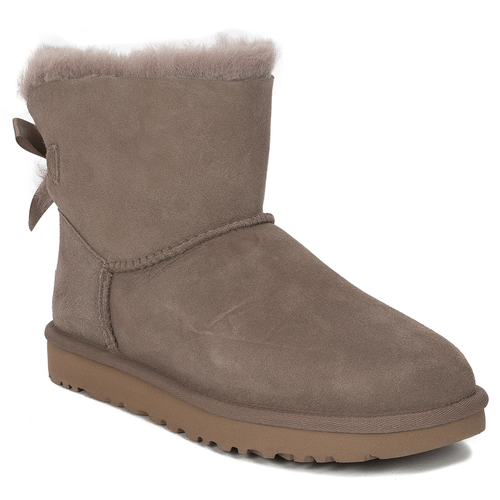 UGG BAILEY BOW II CARIBOU brown leather insulated boots