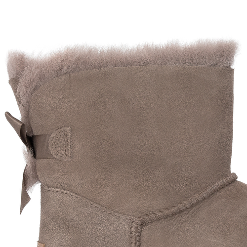 UGG BAILEY BOW II CARIBOU brown leather insulated boots