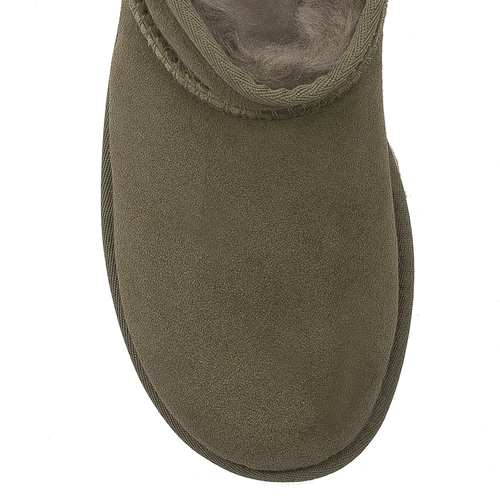 UGG Boots Classic Ultra Mini Burnt Olive insulated leather green