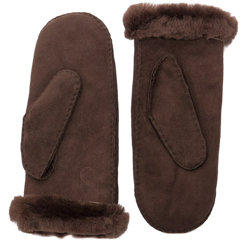 UGG Burnt Cedar Gloves In Shearling Embroider Mitten