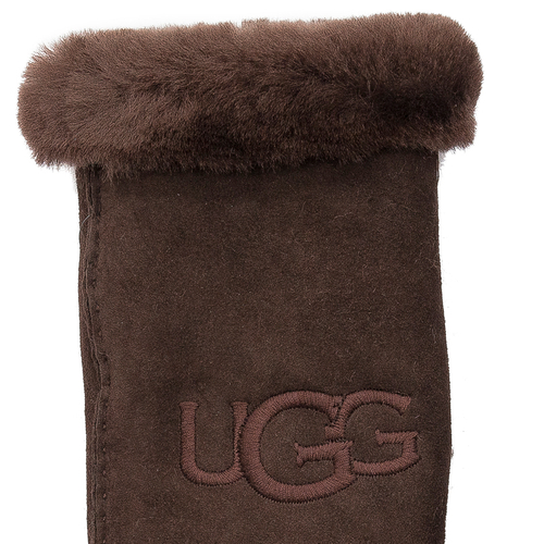 UGG Burnt Cedar Gloves In Shearling Embroider Mitten