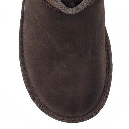 UGG Classic Mini Leather Chocolate Boots