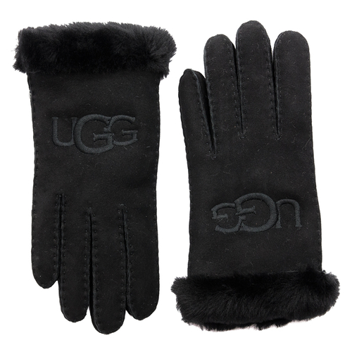 UGG GLOVES 20931 W SHEEPSKIN EMBROIDER GLOVE BLACK