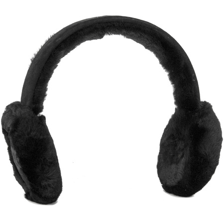 UGG Sheepskin Emboidery Earmuf Black Earmuffs