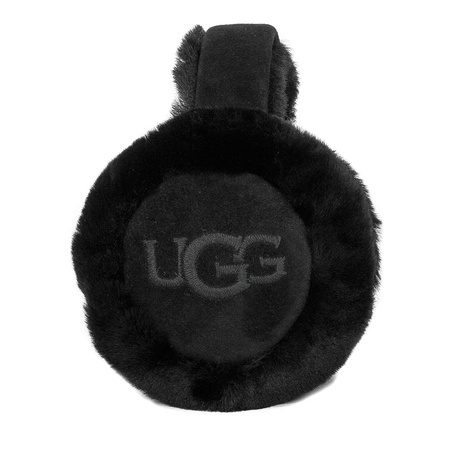 UGG Sheepskin Emboidery Earmuf Black Earmuffs