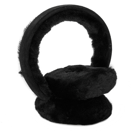 UGG Sheepskin Emboidery Earmuf Black Earmuffs