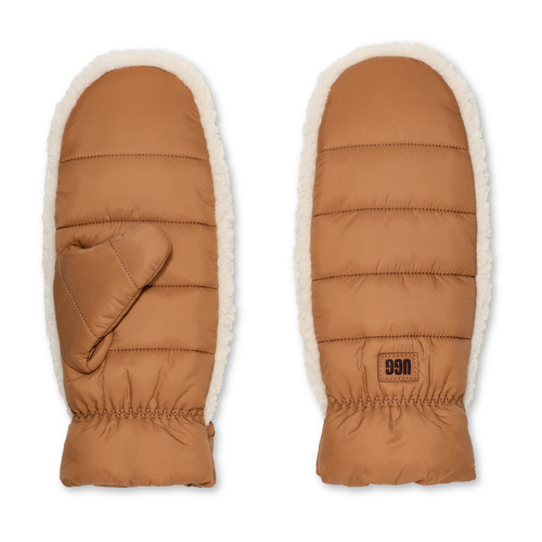 UGG W AW UGGFLUFF Mitten Chestnut Women's Gloves