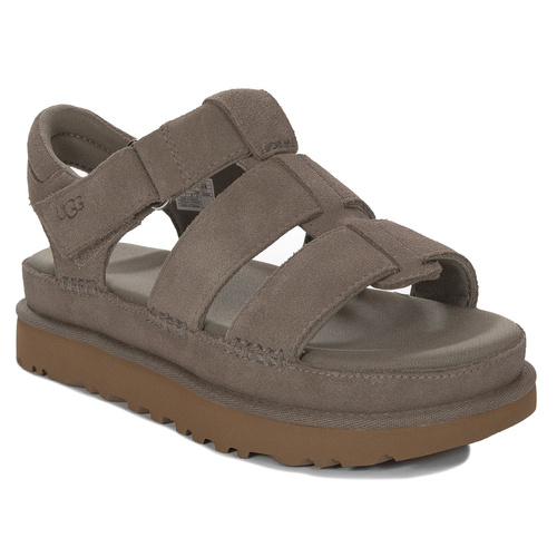 UGG Women's Leather Sandals Goldenstar Strap Grey