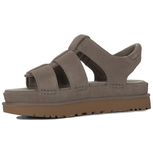 UGG Women's Leather Sandals Goldenstar Strap Grey