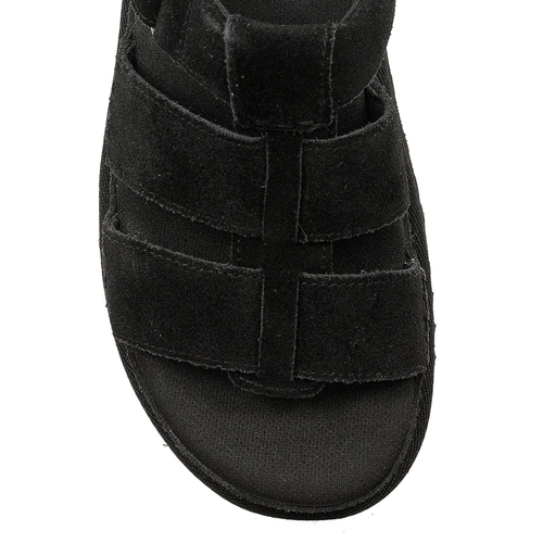 UGG Women's Leather Sandals Strap Black