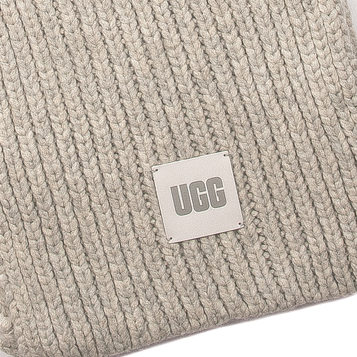 UGG Women's Scarf Light Gray 20166 Chunky Rib Knit