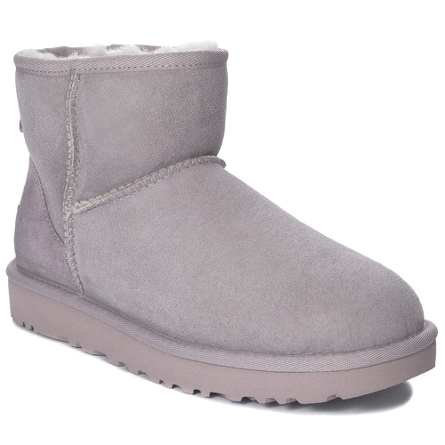 UGG Women's leather snow boots W Classic Mini II Pale Smoke  