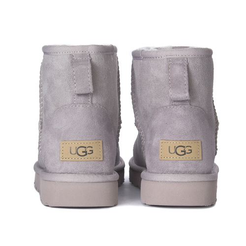 UGG Women's leather snow boots W Classic Mini II Pale Smoke  