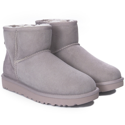 UGG Women's leather snow boots W Classic Mini II Pale Smoke  