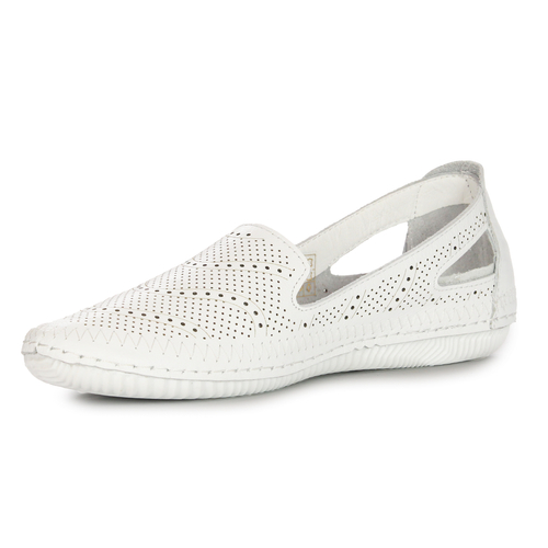 Vacarro Women's leather white low shoes