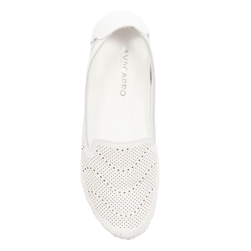 Vacarro Women's leather white low shoes