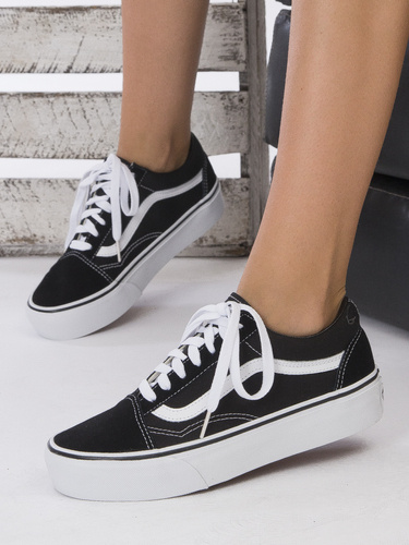 Vans Old Skool Platfor Black Trainers