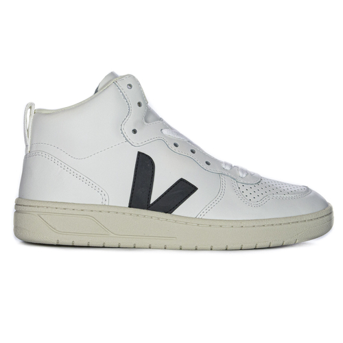 Veja Women's leather White Black high Sneakers