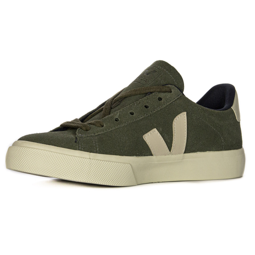 Veja Women's suede leather sneakers Mud Pierre green