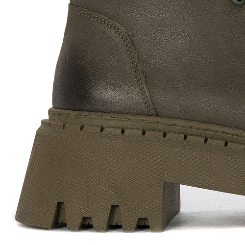 Venezia Black Leather Green boots
