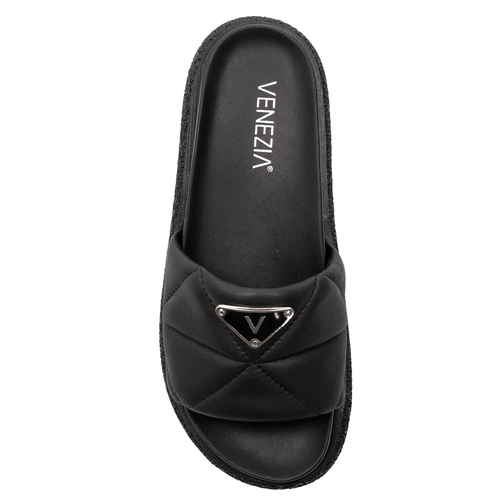 Venezia Eri Black platform slides