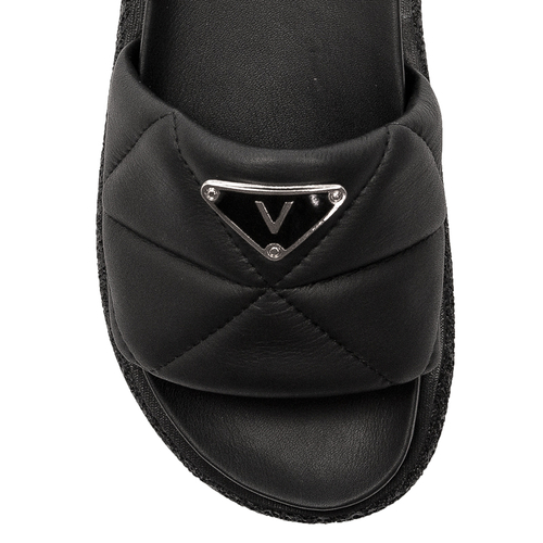 Venezia Eri Black platform slides