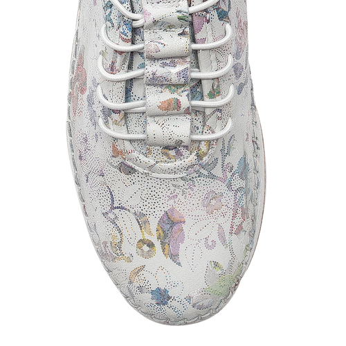 Venezia Flat Shoes White in flowers