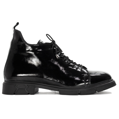 Venezia Women's Black patent leather boots