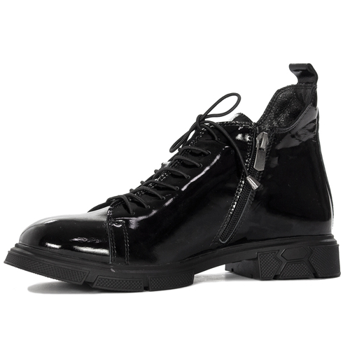 Venezia Women's Black patent leather boots