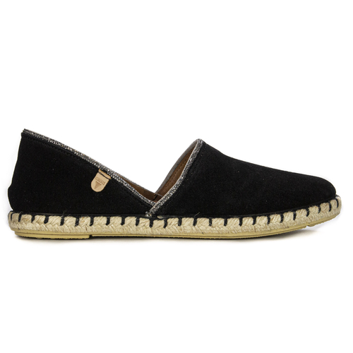 Verbenas Carmen Strass Negro Espadrilles