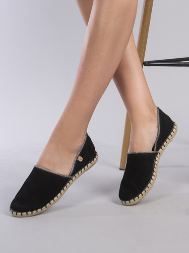 Verbenas Carmen Strass Negro Espadrilles