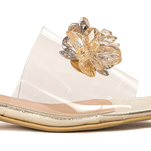 Visconi Women's leather Gold Slides