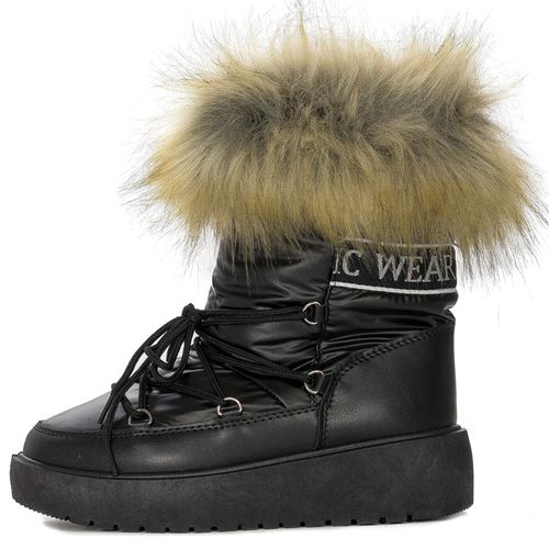 Women's Black snow boots