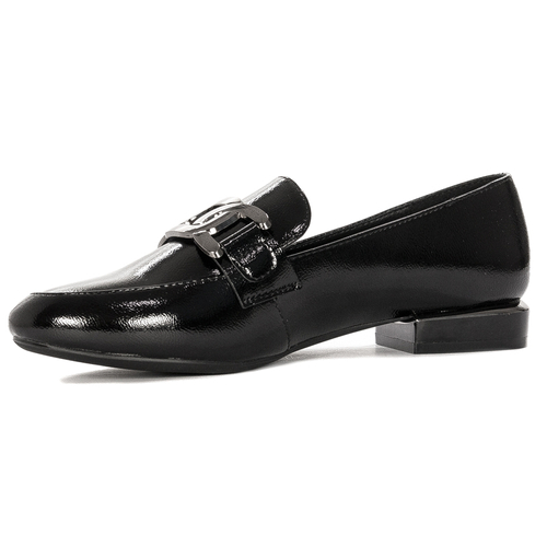 Women's Loafers Shoes Sergio Leone Lacquered Black