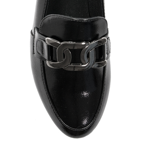 Women's Loafers Shoes Sergio Leone Lacquered Black