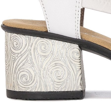 Women's Rieker high heel sandals white