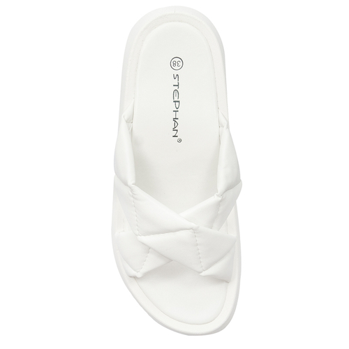 Women's White Sliders Flip-Flops