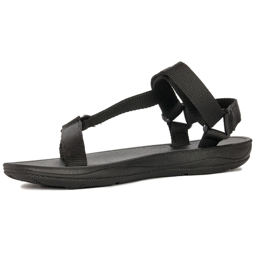 Women's flat black sandals