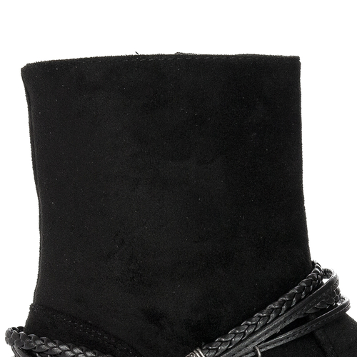 Women's high-heeled boots BLACK