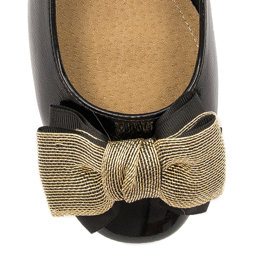 Women's shoes Sergio Leone lacquered with a bow Black PAT PU