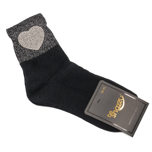 Women's socks Be Snazzy SK-50 Black Heart