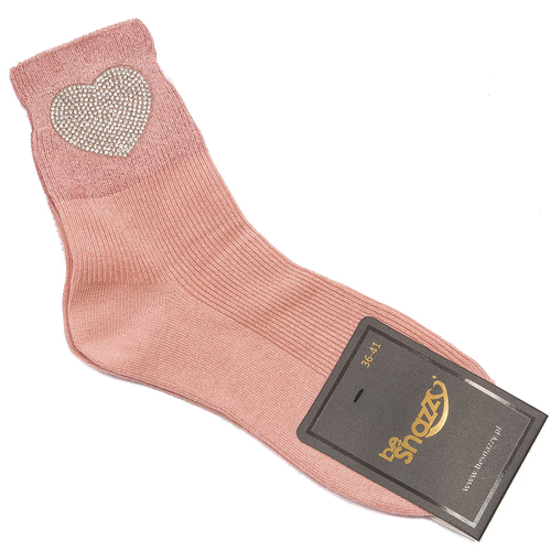 Women's socks Be Snazzy SK-50 Pink Heart